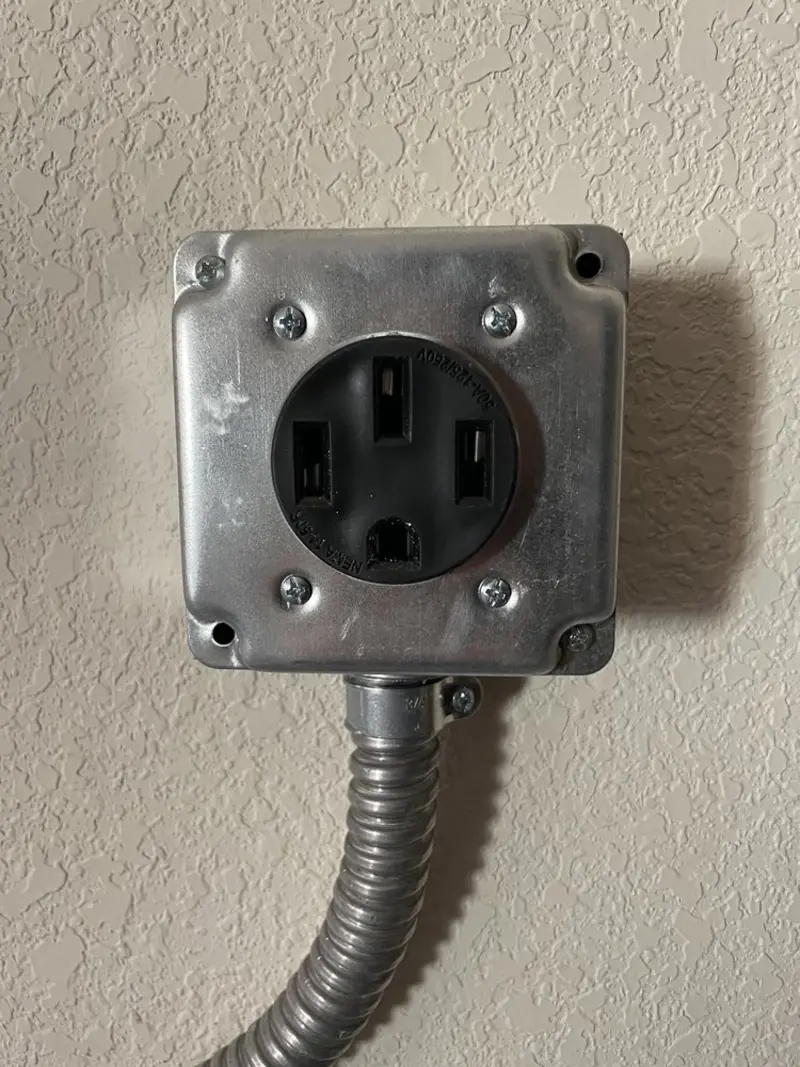 NEMA 14-50 outlet installed for Smart Home Electrical in Speedway
